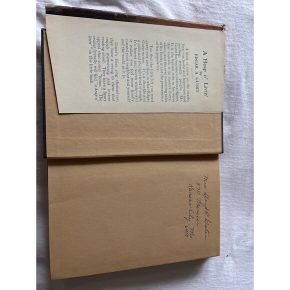 A Heap O Livin By Edgar A. Guest Hardcover 1916 Dust Jacket Reilly Chicago - Picture 2 of 16